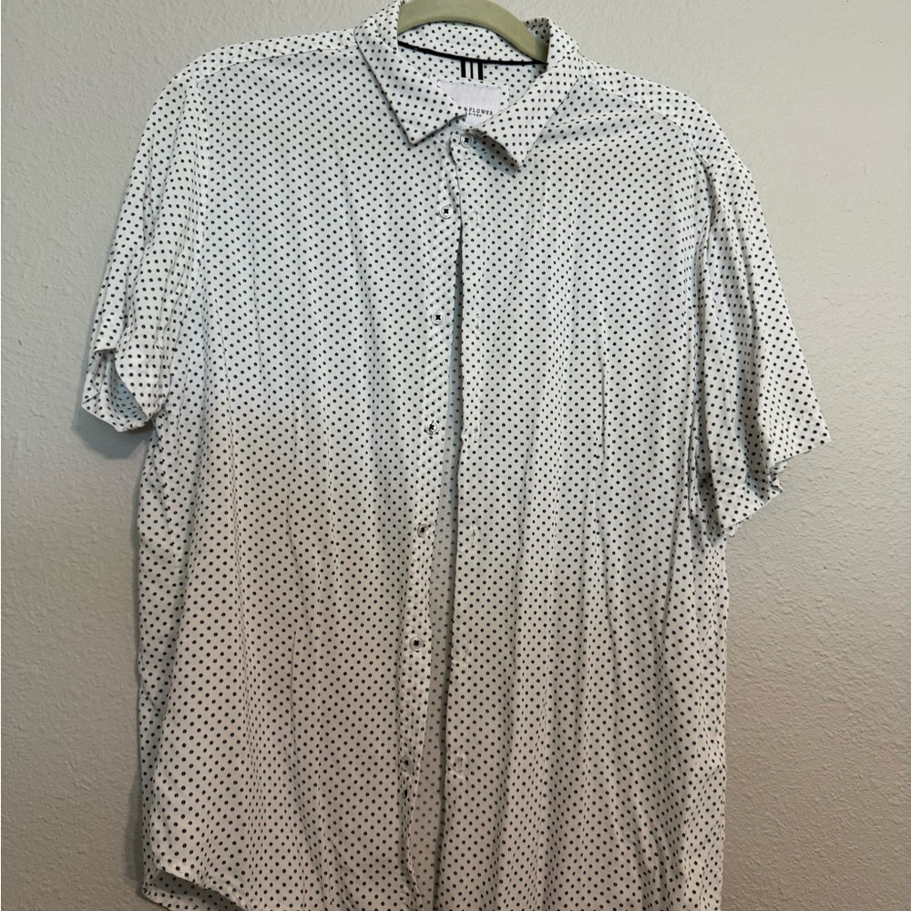 Men's White Polka Dot Shirt